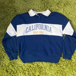 Blue and White California West Coast Sweatshirt